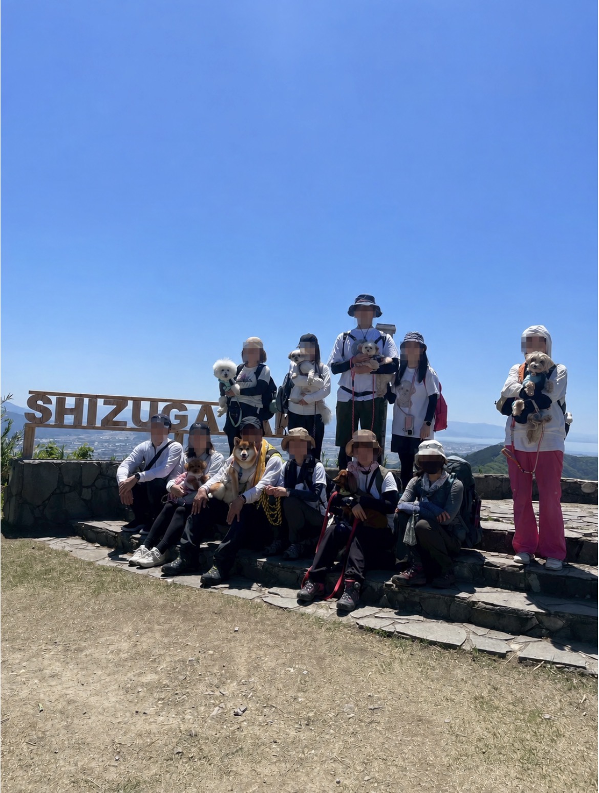 わんことハイキング部の集合写真